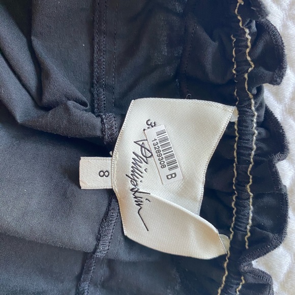 3.1 Phillip Lim black halter gathered peplum style top size 8 - Picture 2 of 8